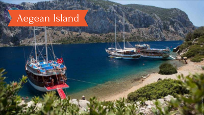A wonderful route between Hisarönü Bay, Selimiye, Tavşan Island,  Dişlice Island, and Cubucak Bay with all the shades of blue. 